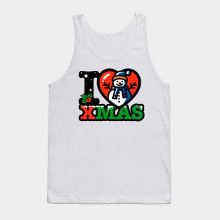 I heart snowman xmas Tank Top